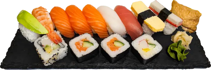 Fjorton bitar sushi