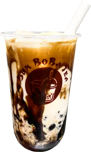 Brown sugar tapioca milk boba tea